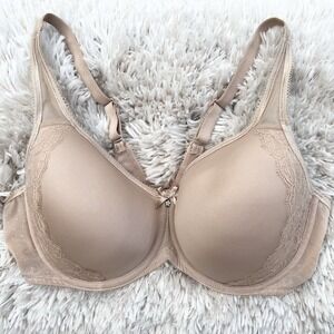 Wacoal 853186 Retro Chic T-Shirt Lightly Lined Underwire Bra Lace 40D Beige Sexy